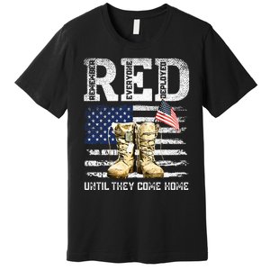 Red Friday Remember Everyone Deployed Every Friday Veterans Premium T-Shirt