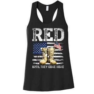 Red Friday Remember Everyone Deployed Every Friday Veterans Women's Racerback Tank