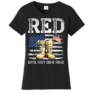 Red Friday Remember Everyone Deployed Every Friday Veterans Women's T-Shirt