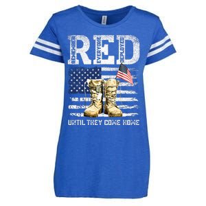 Red Friday Remember Everyone Deployed Every Friday Veterans Enza Ladies Jersey Football T-Shirt