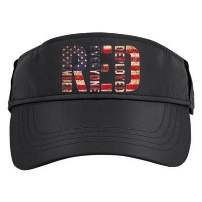 Red Fridays Remember Everyone Deployed American Flag Adult Drive Performance Visor