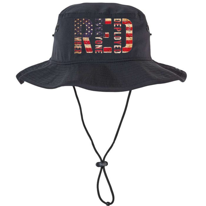 Red Fridays Remember Everyone Deployed American Flag Legacy Cool Fit Booney Bucket Hat