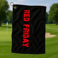 RED Friday Golf Towel