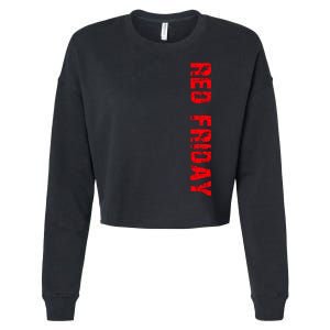 RED Friday Cropped Pullover Crew