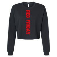 RED Friday Cropped Pullover Crew