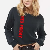 RED Friday Cropped Pullover Crew