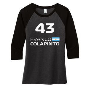 Races Formula Racing Franco Colapinto Women's Tri-Blend 3/4-Sleeve Raglan Shirt