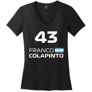 Races Formula Racing Franco Colapinto Women's V-Neck T-Shirt