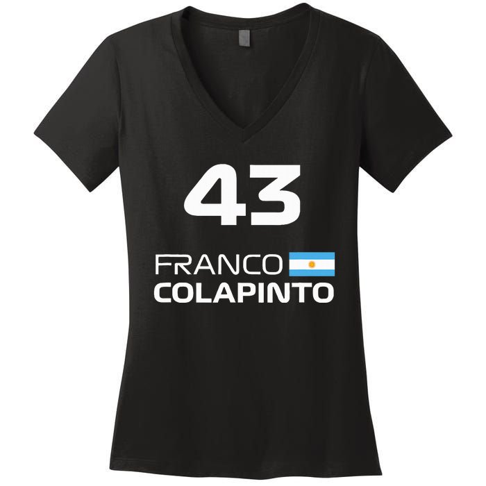 Races Formula Racing Franco Colapinto Women's V-Neck T-Shirt