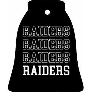 Raiders Fan Ceramic Bell Ornament