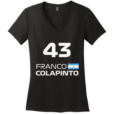 Races Formula Racing Franco Colapinto Women's V-Neck T-Shirt