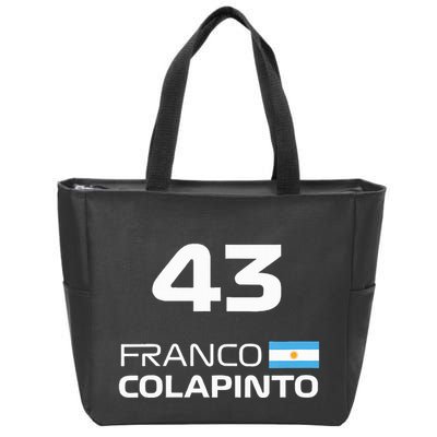 Races Formula Racing Franco Colapinto Zip Tote Bag