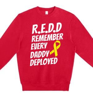 Red Friday Remember Everyone Deployed Military Gift Premium Crewneck Sweatshirt