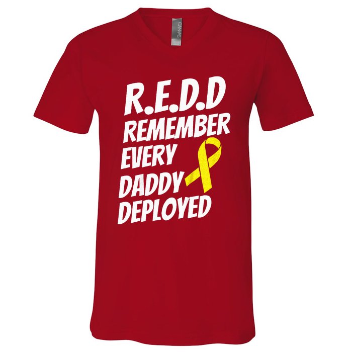 Red Friday Remember Everyone Deployed Military Gift V-Neck T-Shirt