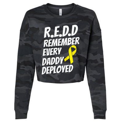 Red Friday Remember Everyone Deployed Military Gift Cropped Pullover Crew