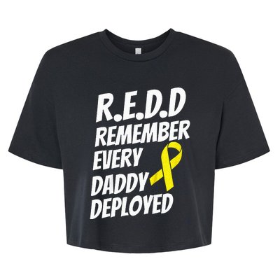 Red Friday Remember Everyone Deployed Military Gift Bella+Canvas Jersey Crop Tee