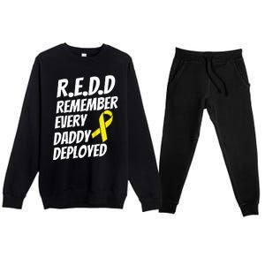 Red Friday Remember Everyone Deployed Military Gift Premium Crewneck Sweatsuit Set