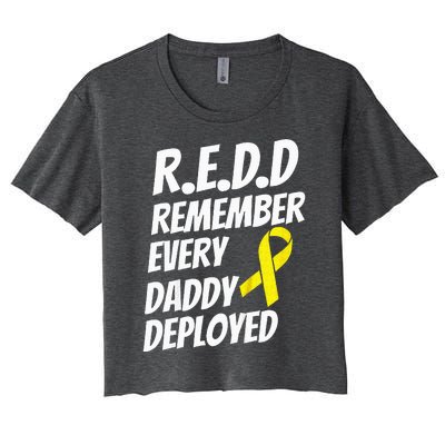 Red Friday Remember Everyone Deployed Military Gift Women's Crop Top Tee