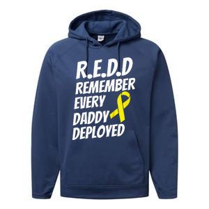 Red Friday Remember Everyone Deployed Military Gift Performance Fleece Hoodie