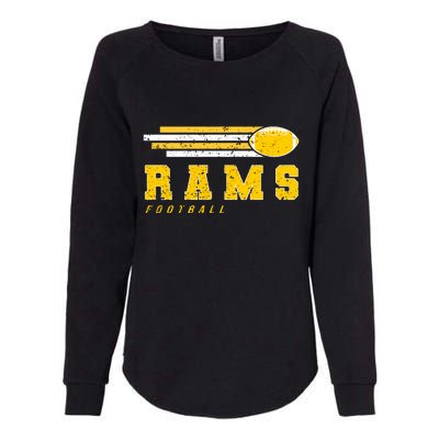 Rams Football Retro Vintage Stripes Gift Womens California Wash Sweatshirt