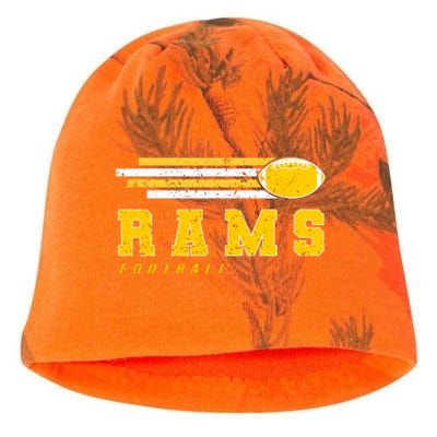 Rams Football Retro Vintage Stripes Gift Kati - Camo Knit Beanie