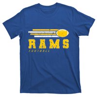 Rams Football Retro Vintage Stripes Gift T-Shirt