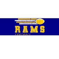 Rams Football Retro Vintage Stripes Gift Bumper Sticker