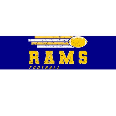 Rams Football Retro Vintage Stripes Gift Bumper Sticker