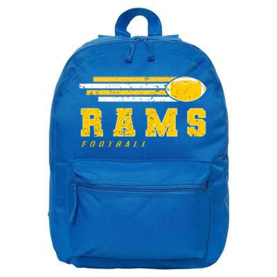 Rams Football Retro Vintage Stripes Gift 16 in Basic Backpack