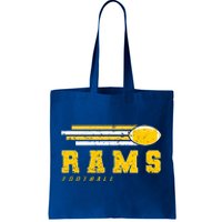 Rams Football Retro Vintage Stripes Gift Tote Bag