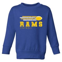 Rams Football Retro Vintage Stripes Gift Toddler Sweatshirt