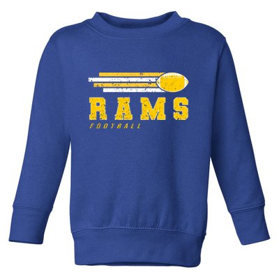 Rams Football Retro Vintage Stripes Gift Toddler Sweatshirt