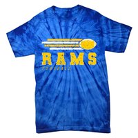 Rams Football Retro Vintage Stripes Gift Tie-Dye T-Shirt