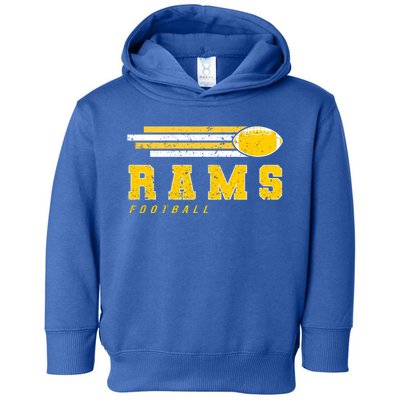 Rams Football Retro Vintage Stripes Gift Toddler Hoodie