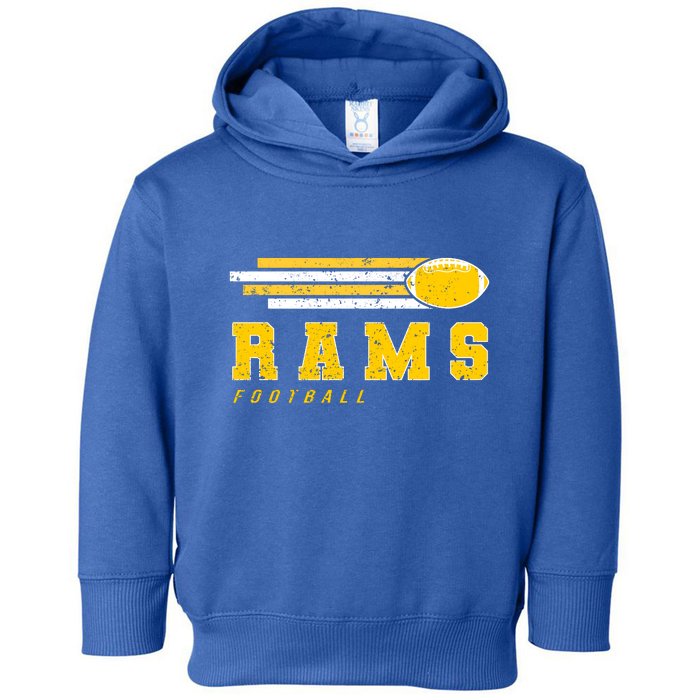 Rams Football Retro Vintage Stripes Gift Toddler Hoodie