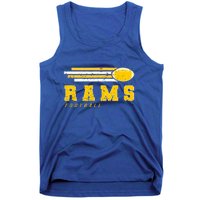 Rams Football Retro Vintage Stripes Gift Tank Top