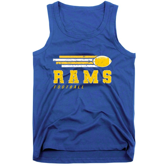 Rams Football Retro Vintage Stripes Gift Tank Top