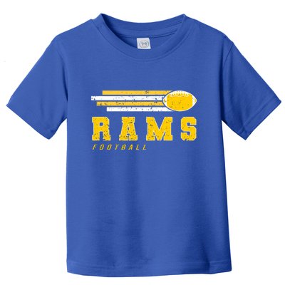 Rams Football Retro Vintage Stripes Gift Toddler T-Shirt