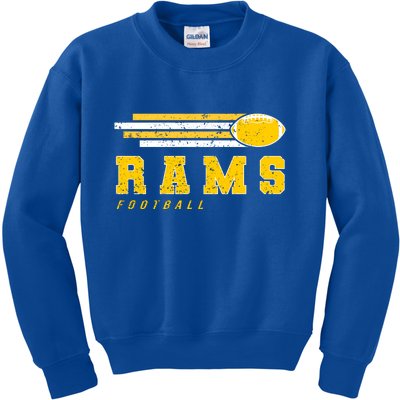 Rams Football Retro Vintage Stripes Gift Kids Sweatshirt