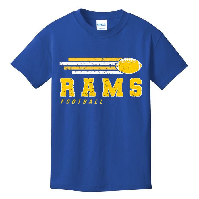 Rams Football Retro Vintage Stripes Gift Kids T-Shirt