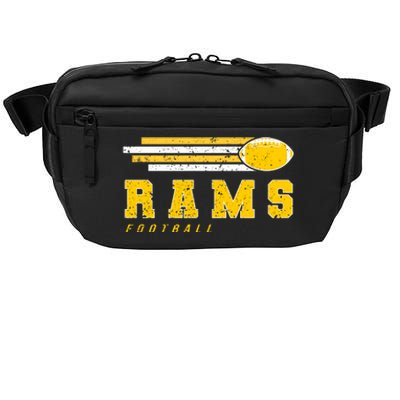 Rams Football Retro Vintage Stripes Gift Crossbody Pack