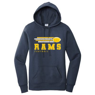 Rams Football Retro Vintage Stripes Gift Women's Pullover Hoodie