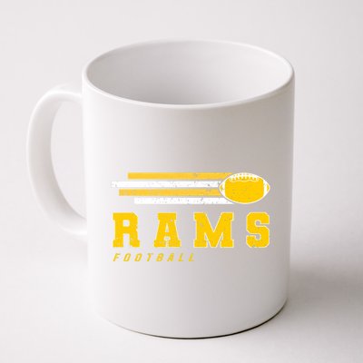 Rams Football Retro Vintage Stripes Gift Coffee Mug