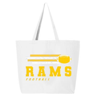 Rams Football Retro Vintage Stripes Gift 25L Jumbo Tote