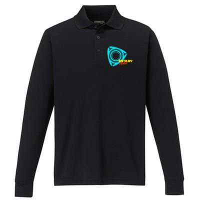 Rotary Fever Rotary Engine Gift Performance Long Sleeve Polo