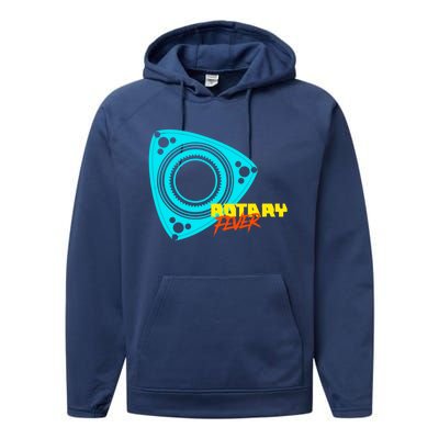 Rotary Fever Rotary Engine Gift Performance Fleece Hoodie