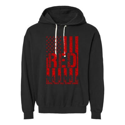 Red Friday Remember Everyone Deployed Hoodie Garment-Dyed Fleece Hoodie