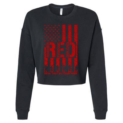 Red Friday Remember Everyone Deployed Hoodie Cropped Pullover Crew