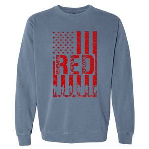 Red Friday Remember Everyone Deployed Hoodie Garment-Dyed Sweatshirt