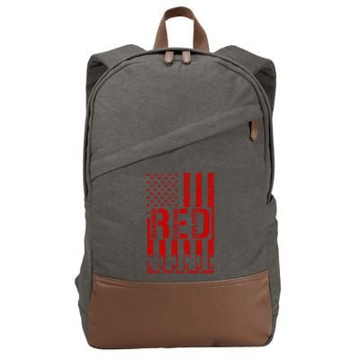 Red Friday Remember Everyone Deployed Hoodie Cotton Canvas Backpack